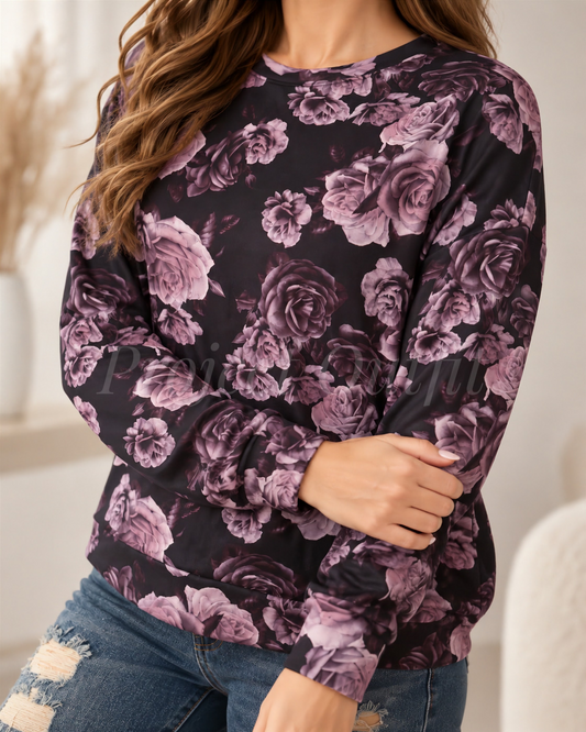 Włoska bluza w róże